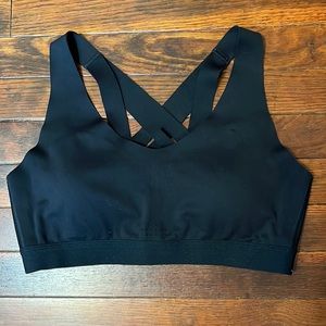 All In Motion Black Strappy Sports Bra, Sz Medium